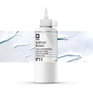 ACRÍLIC VALLEJO STUDIO COLOR Nº 11 - 200 ML. BLANC TITÀNI